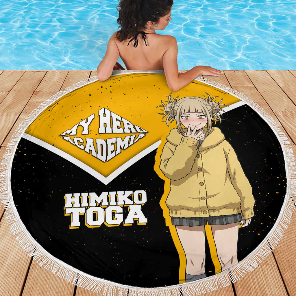 Himiko Toga My Hero Academia Beach Blanket Anime Grunge Splatter Graphic Style
