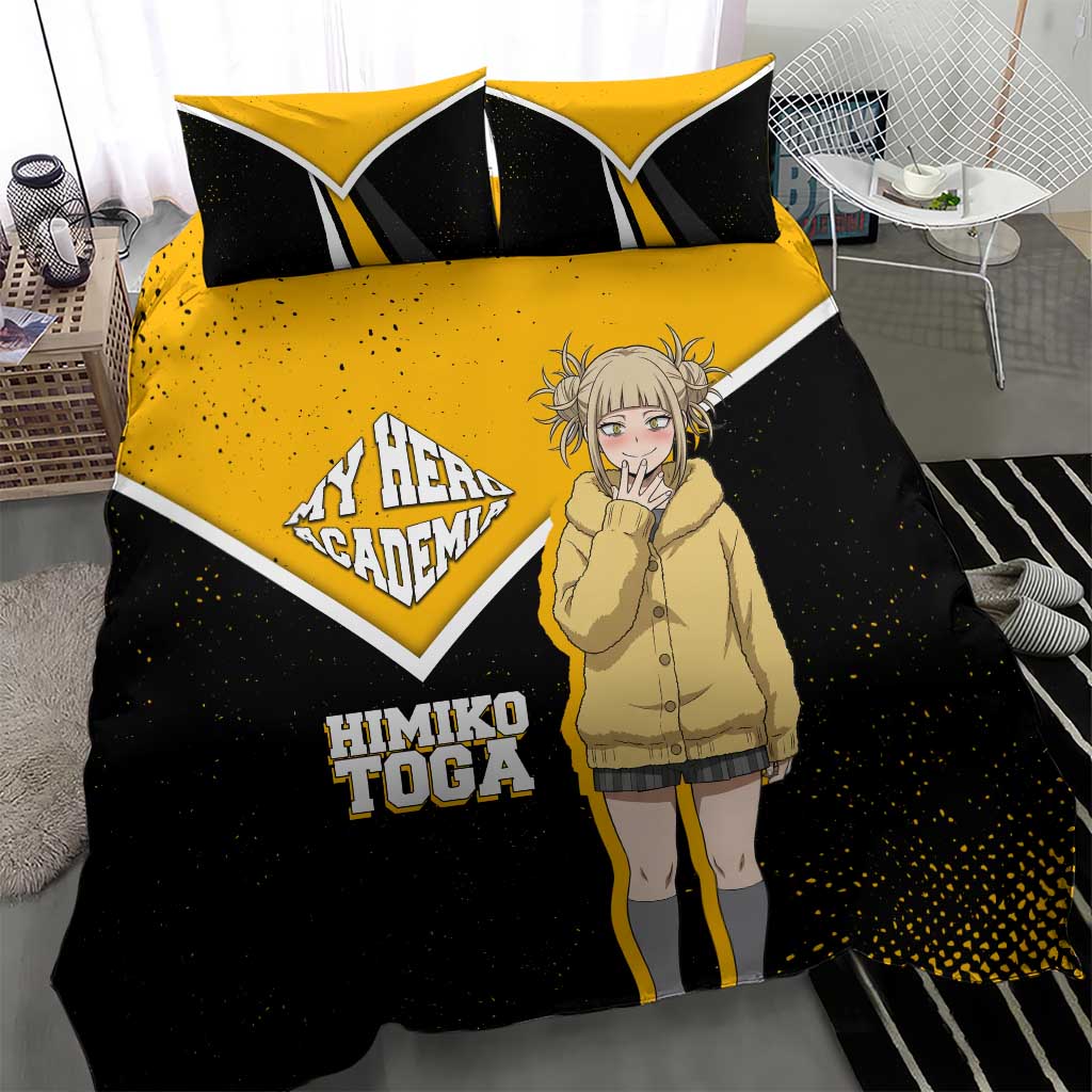 Himiko Toga My Hero Academia Bedding Set Anime Grunge Splatter Graphic Style