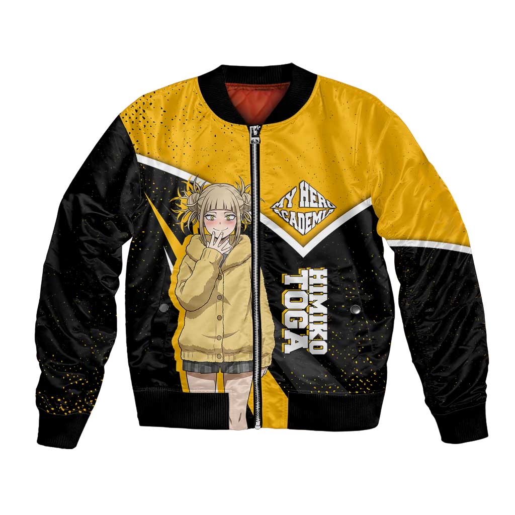 Himiko Toga My Hero Academia Bomber Jacket Anime Grunge Splatter Graphic Style