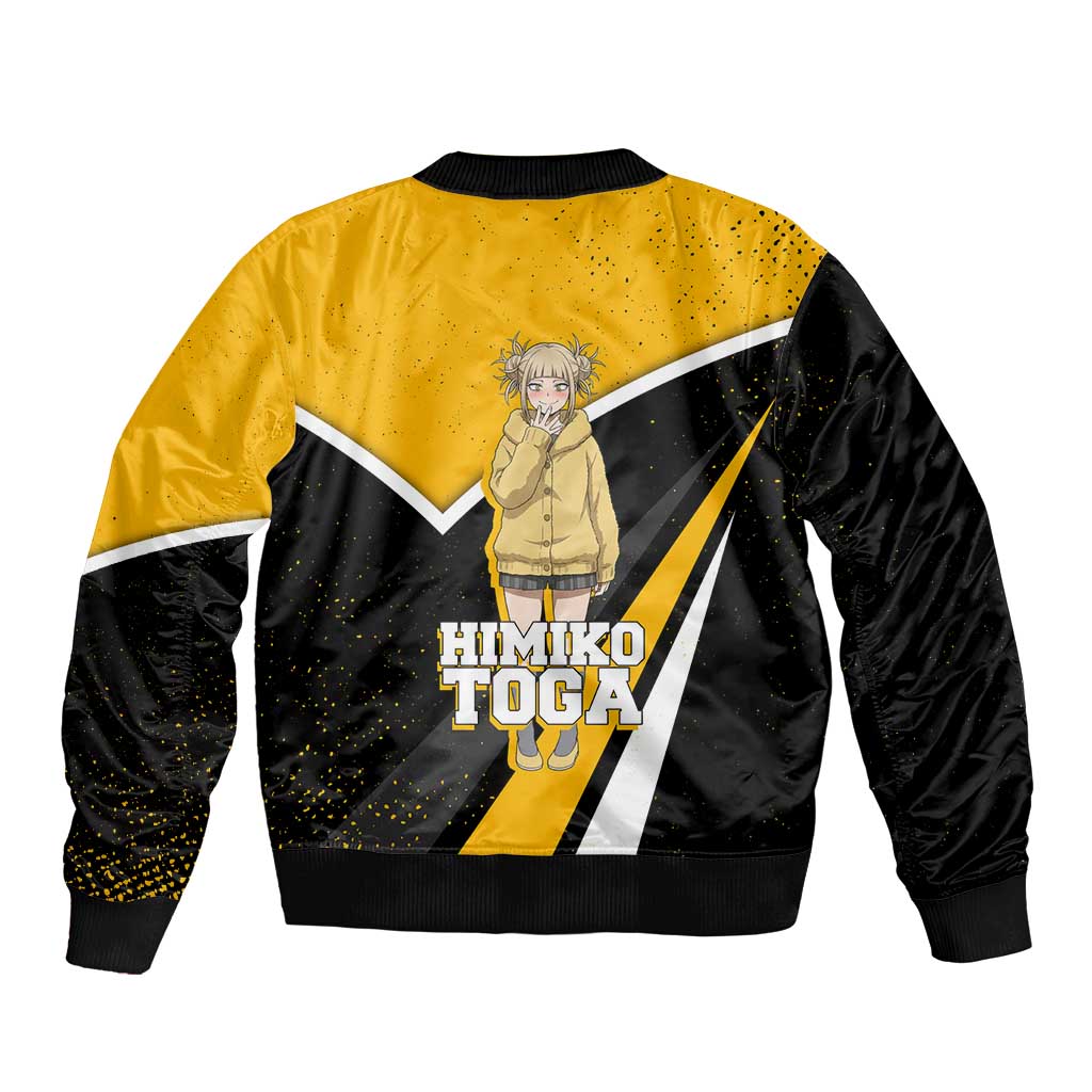 Himiko Toga My Hero Academia Bomber Jacket Anime Grunge Splatter Graphic Style