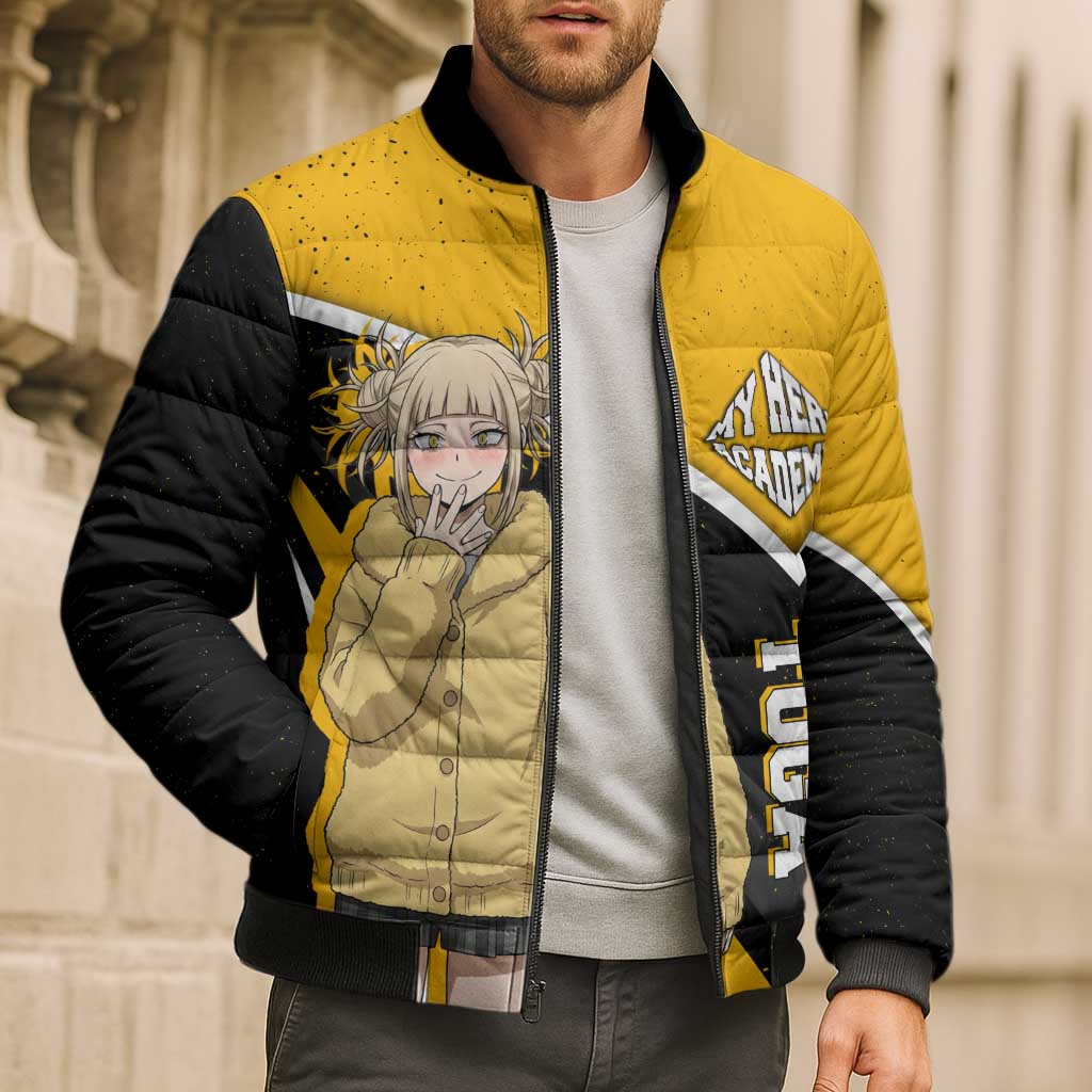 Himiko Toga My Hero Academia Bomber Puffer Jacket Anime Grunge Splatter Graphic Style