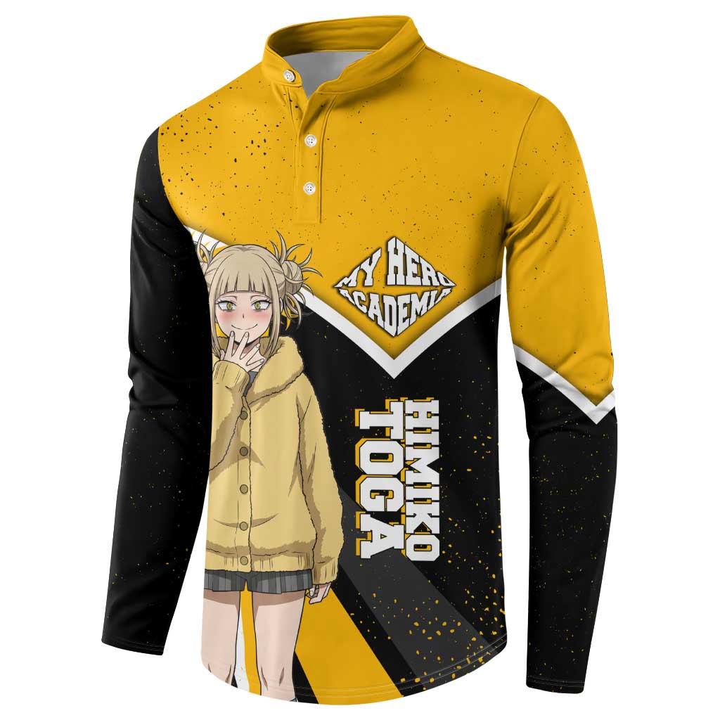 Himiko Toga My Hero Academia Button Sweatshirt Anime Grunge Splatter Graphic Style