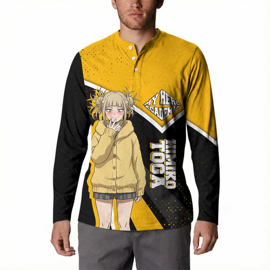 Himiko Toga My Hero Academia Button Sweatshirt Anime Grunge Splatter Graphic Style