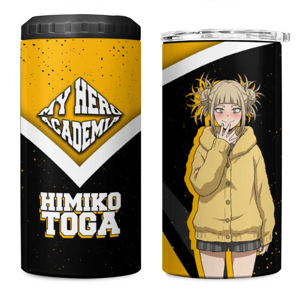 Himiko Toga My Hero Academia 4 in 1 Can Cooler Tumbler Anime Grunge Splatter Graphic Style