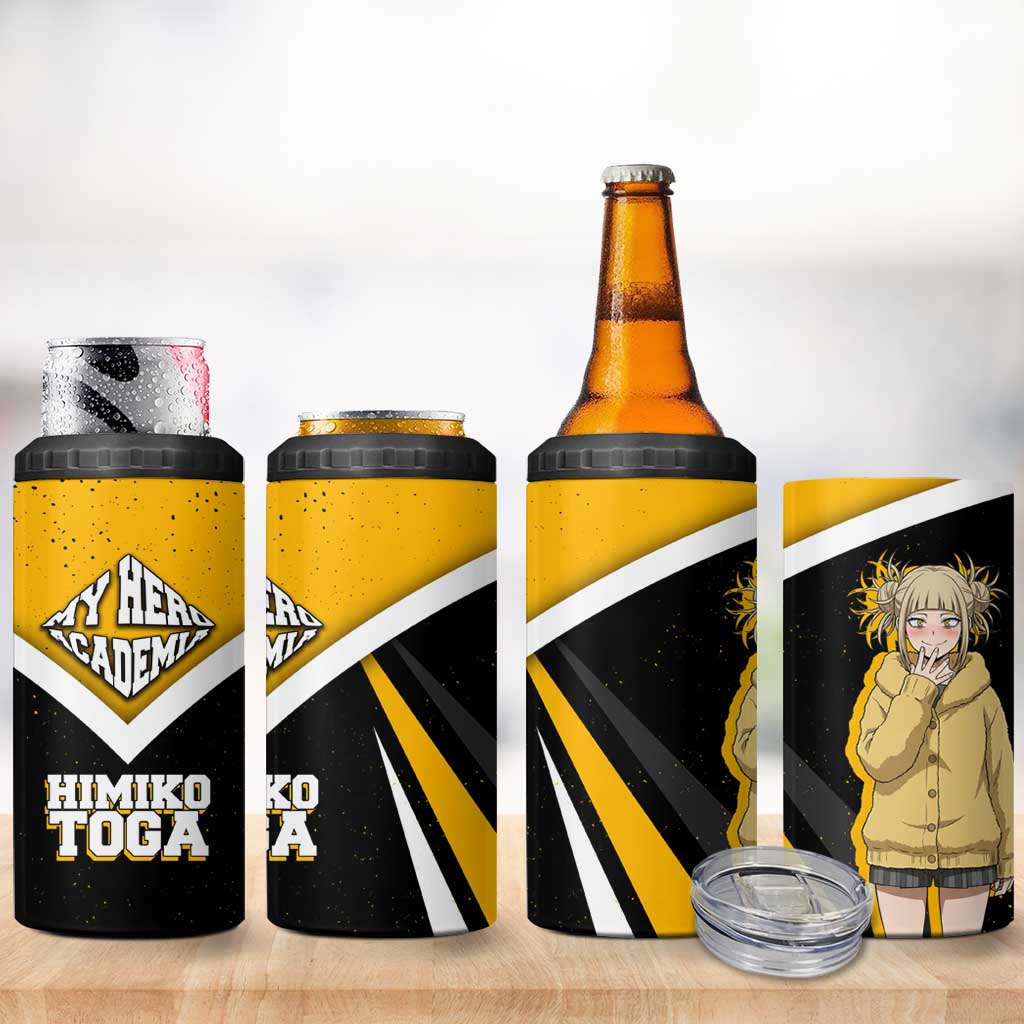 Himiko Toga My Hero Academia 4 in 1 Can Cooler Tumbler Anime Grunge Splatter Graphic Style