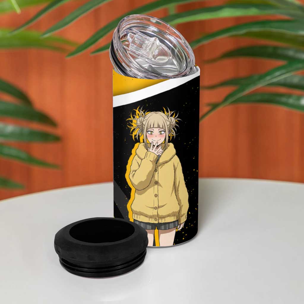 Himiko Toga My Hero Academia 4 in 1 Can Cooler Tumbler Anime Grunge Splatter Graphic Style