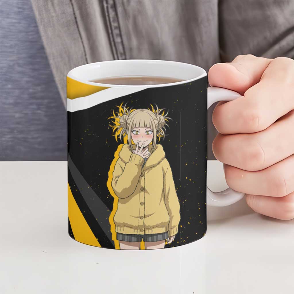 Himiko Toga My Hero Academia Ceramic Mug Anime Grunge Splatter Graphic Style