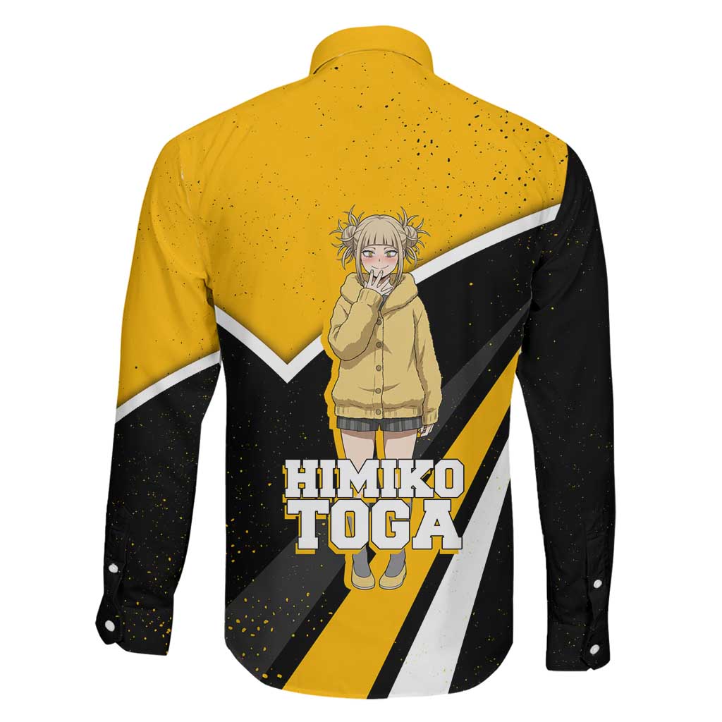 Himiko Toga My Hero Academia Family Matching Off Shoulder Short Dress and Hawaiian Shirt Anime Grunge Splatter Graphic Style