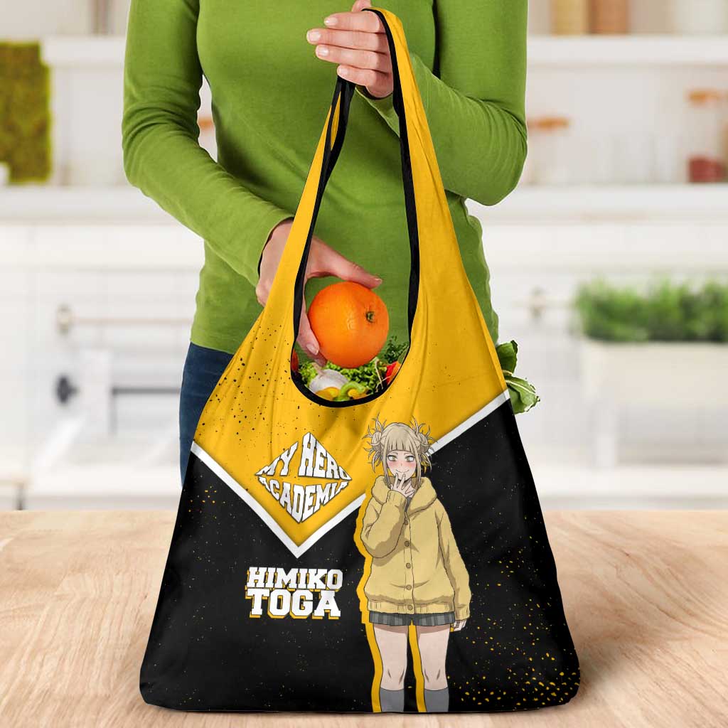Himiko Toga My Hero Academia Grocery Bag Anime Grunge Splatter Graphic Style