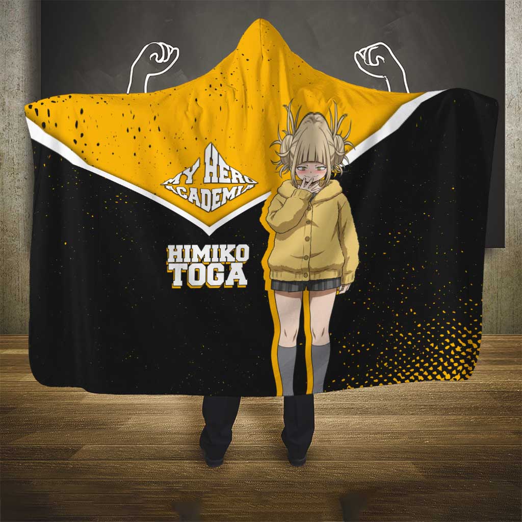 Himiko Toga My Hero Academia Hooded Blanket Anime Grunge Splatter Graphic Style
