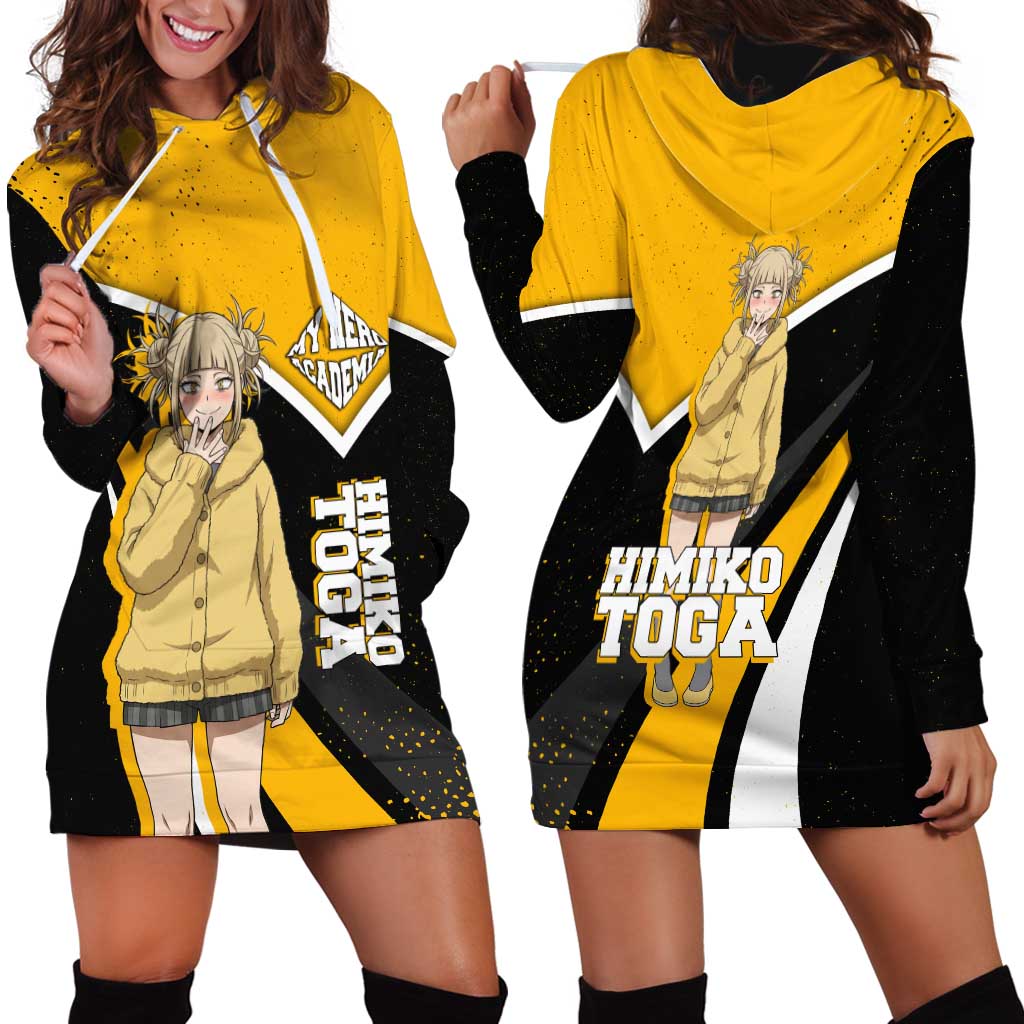 Himiko Toga My Hero Academia Hoodie Dress Anime Grunge Splatter Graphic Style