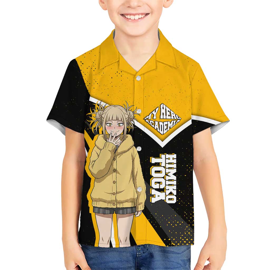 Himiko Toga My Hero Academia Kid Hawaiian Shirt Anime Grunge Splatter Graphic Style