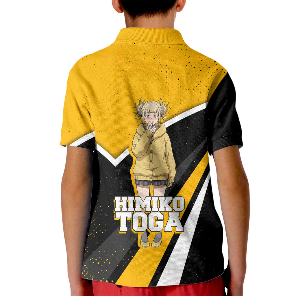 Himiko Toga My Hero Academia Kid Polo Shirt Anime Grunge Splatter Graphic Style