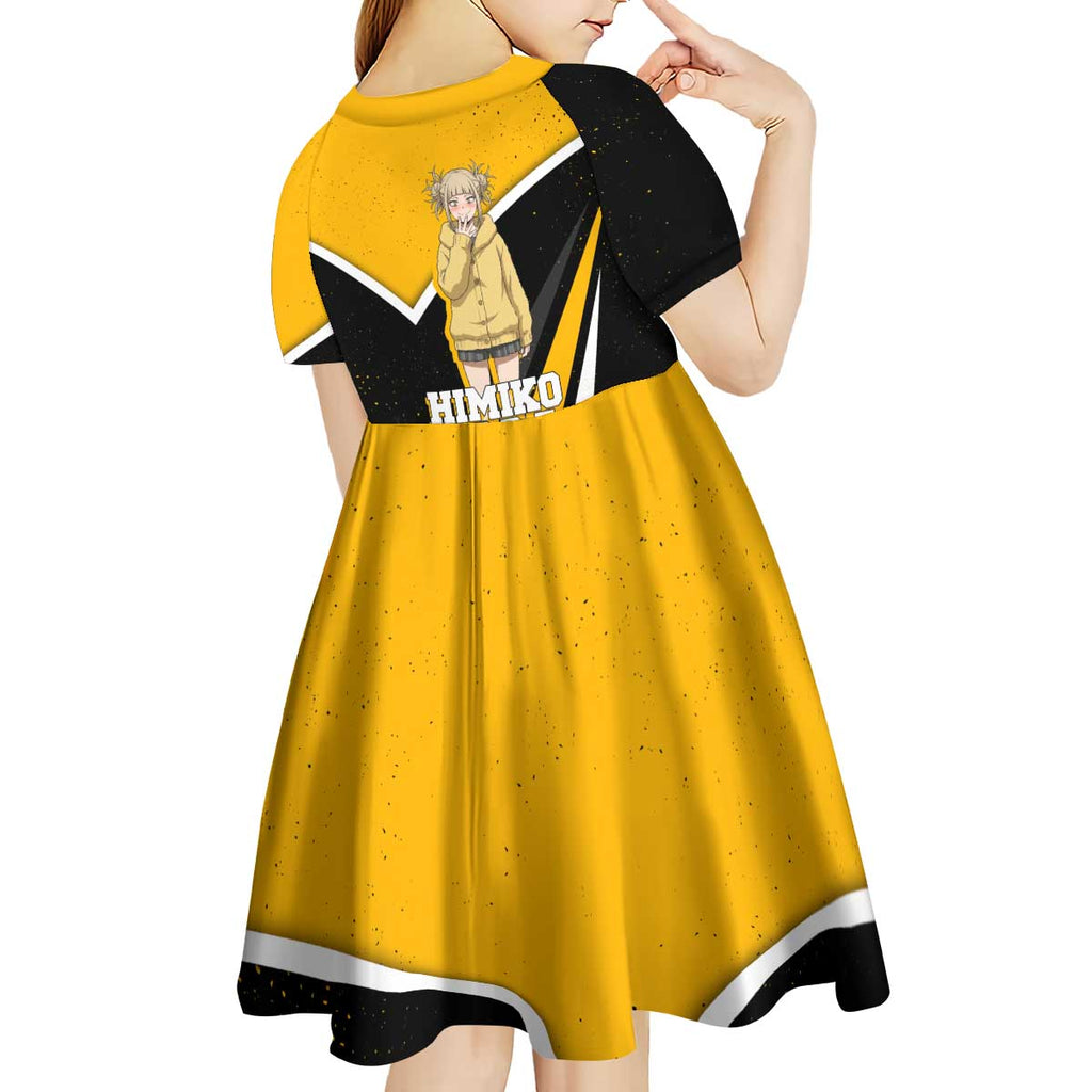 Himiko Toga My Hero Academia Kid Short Sleeve Dress Anime Grunge Splatter Graphic Style