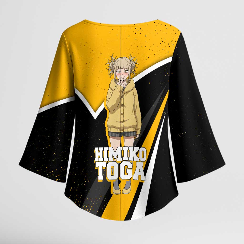 Himiko Toga My Hero Academia Kimono Sleeve Blouse Anime Grunge Splatter Graphic Style
