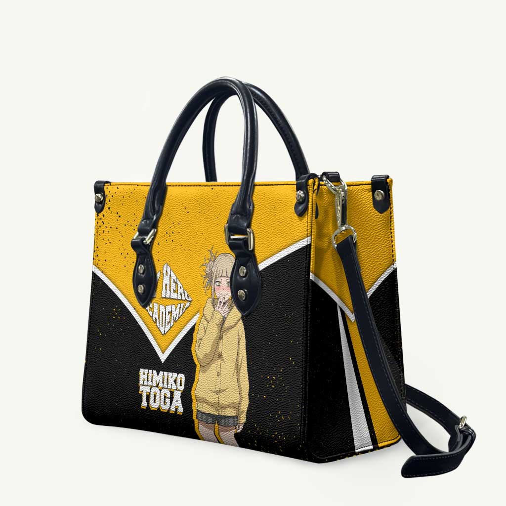 Himiko Toga My Hero Academia Leather Bag Anime Grunge Splatter Graphic Style