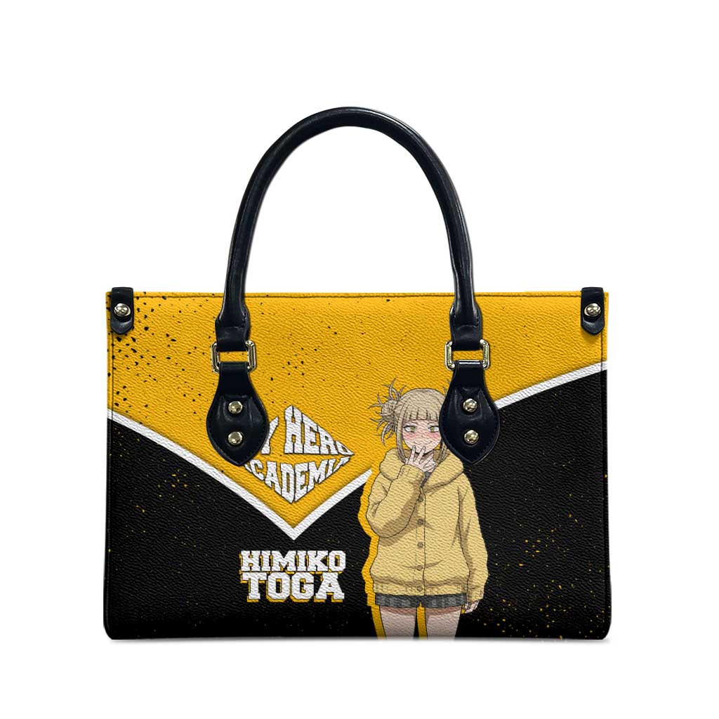 Himiko Toga My Hero Academia Leather Bag Anime Grunge Splatter Graphic Style
