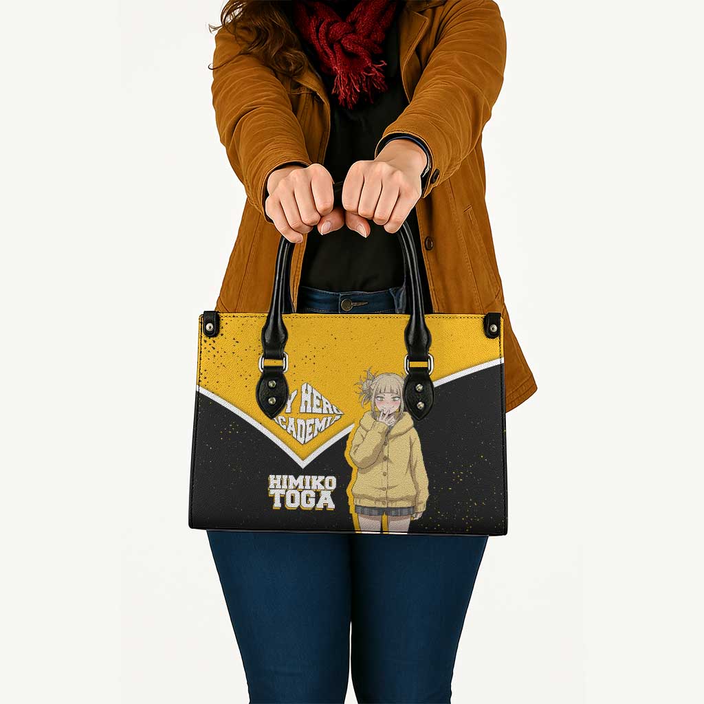 Himiko Toga My Hero Academia Leather Bag Anime Grunge Splatter Graphic Style