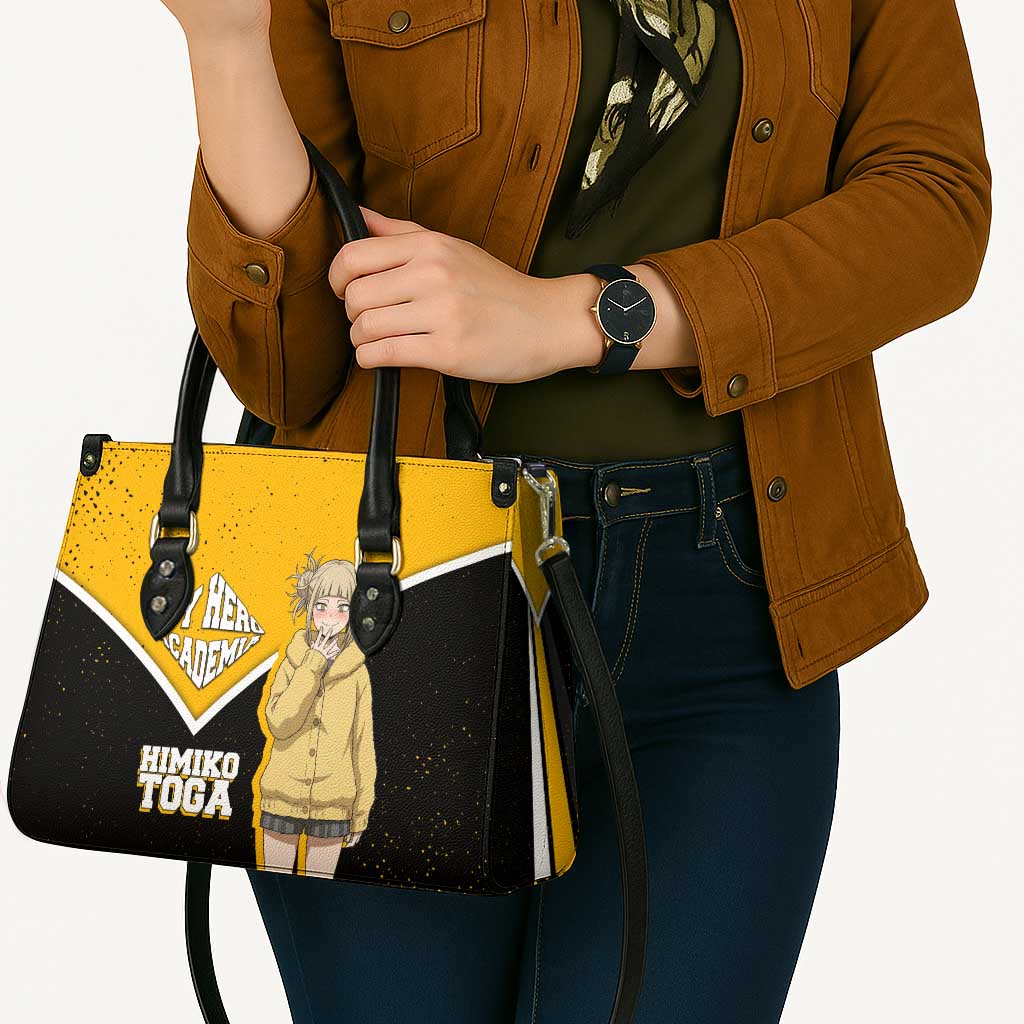 Himiko Toga My Hero Academia Leather Bag Anime Grunge Splatter Graphic Style