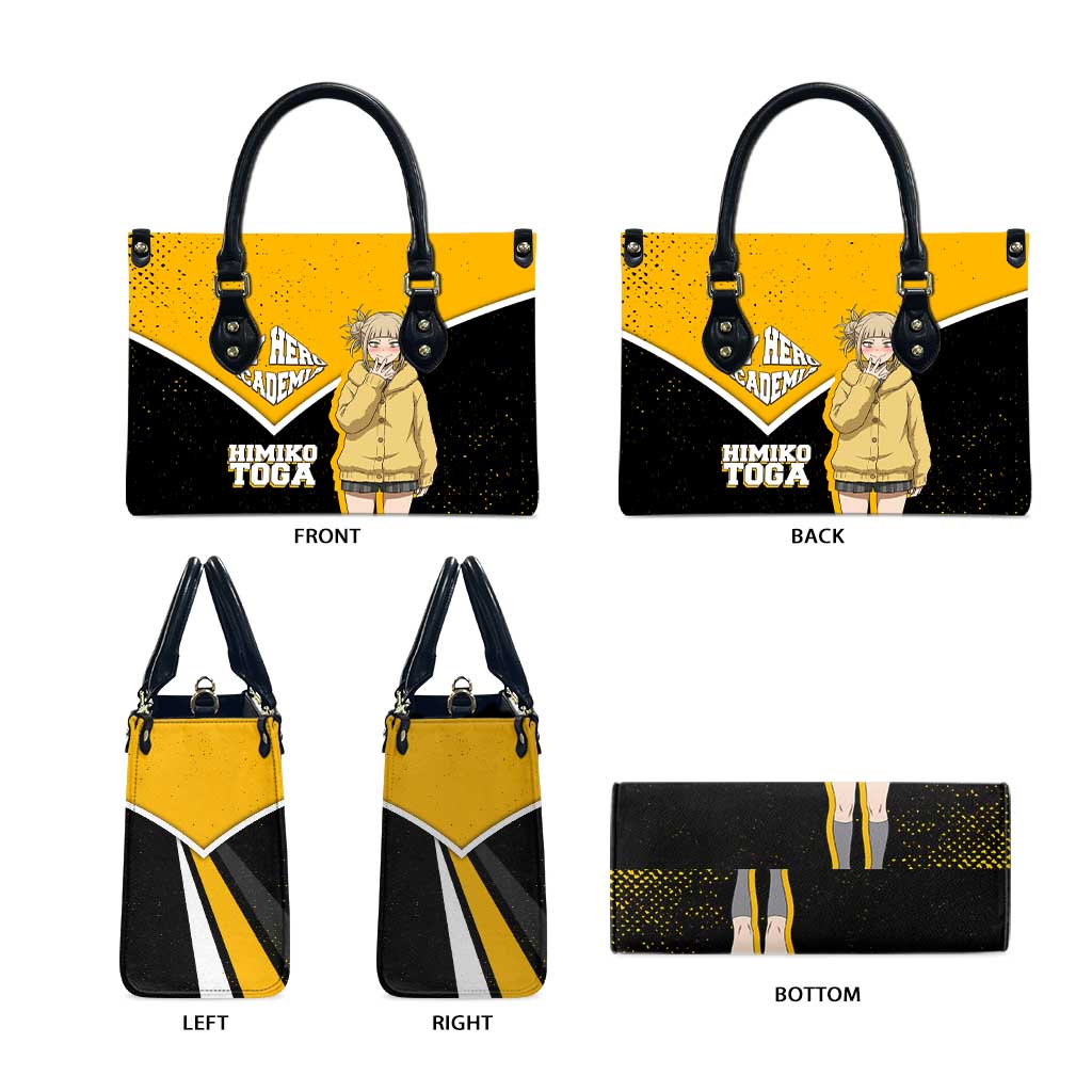 Himiko Toga My Hero Academia Leather Bag Anime Grunge Splatter Graphic Style