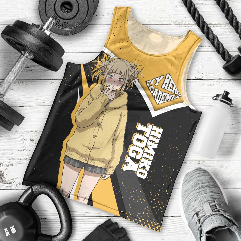 Himiko Toga My Hero Academia Men Tank Top Anime Grunge Splatter Graphic Style