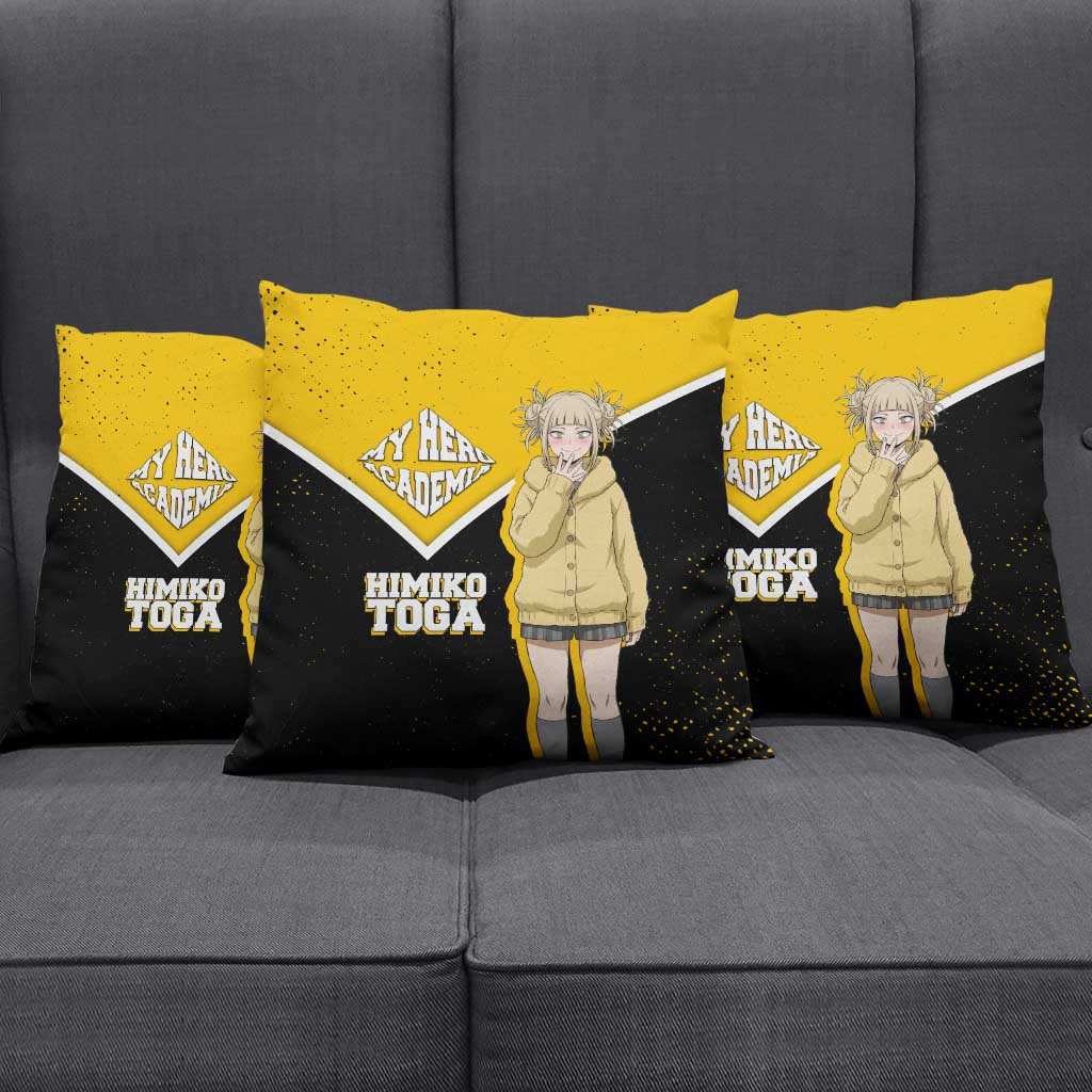 Himiko Toga My Hero Academia Pillow Cover Anime Grunge Splatter Graphic Style