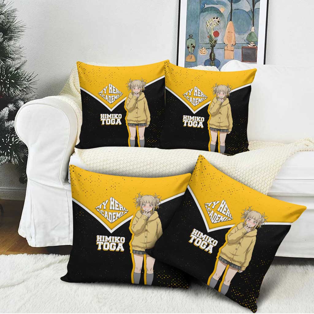 Himiko Toga My Hero Academia Pillow Cover Anime Grunge Splatter Graphic Style