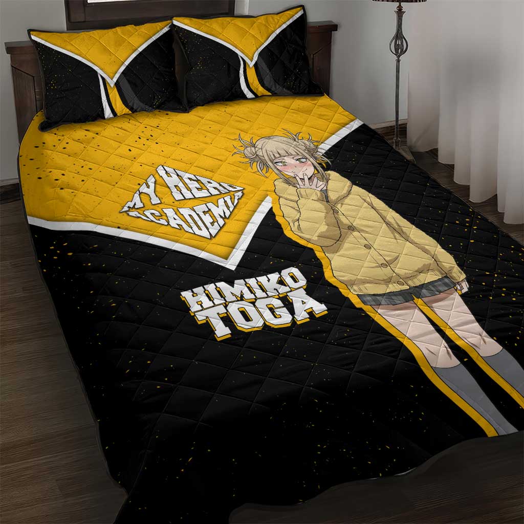 Himiko Toga My Hero Academia Quilt Bed Set Anime Grunge Splatter Graphic Style