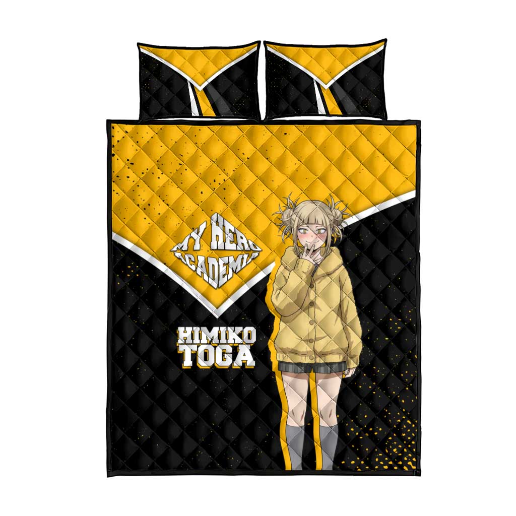 Himiko Toga My Hero Academia Quilt Bed Set Anime Grunge Splatter Graphic Style