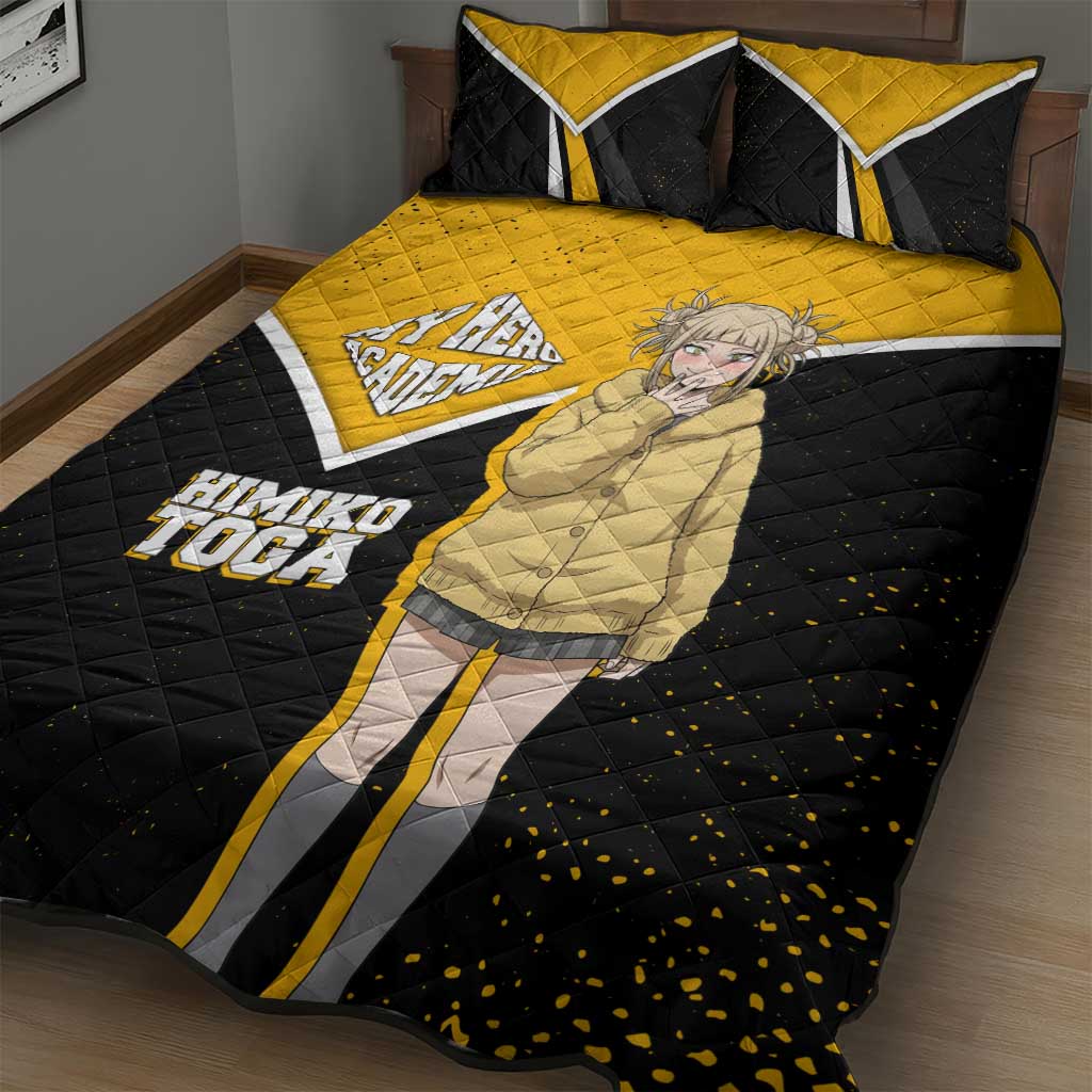 Himiko Toga My Hero Academia Quilt Bed Set Anime Grunge Splatter Graphic Style