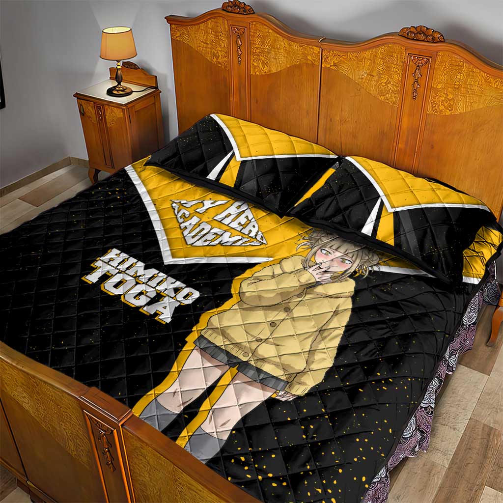 Himiko Toga My Hero Academia Quilt Bed Set Anime Grunge Splatter Graphic Style