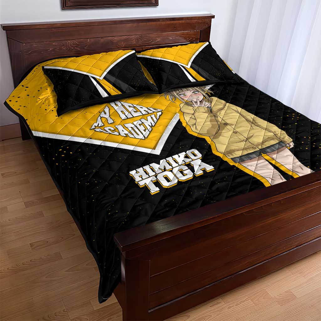 Himiko Toga My Hero Academia Quilt Bed Set Anime Grunge Splatter Graphic Style