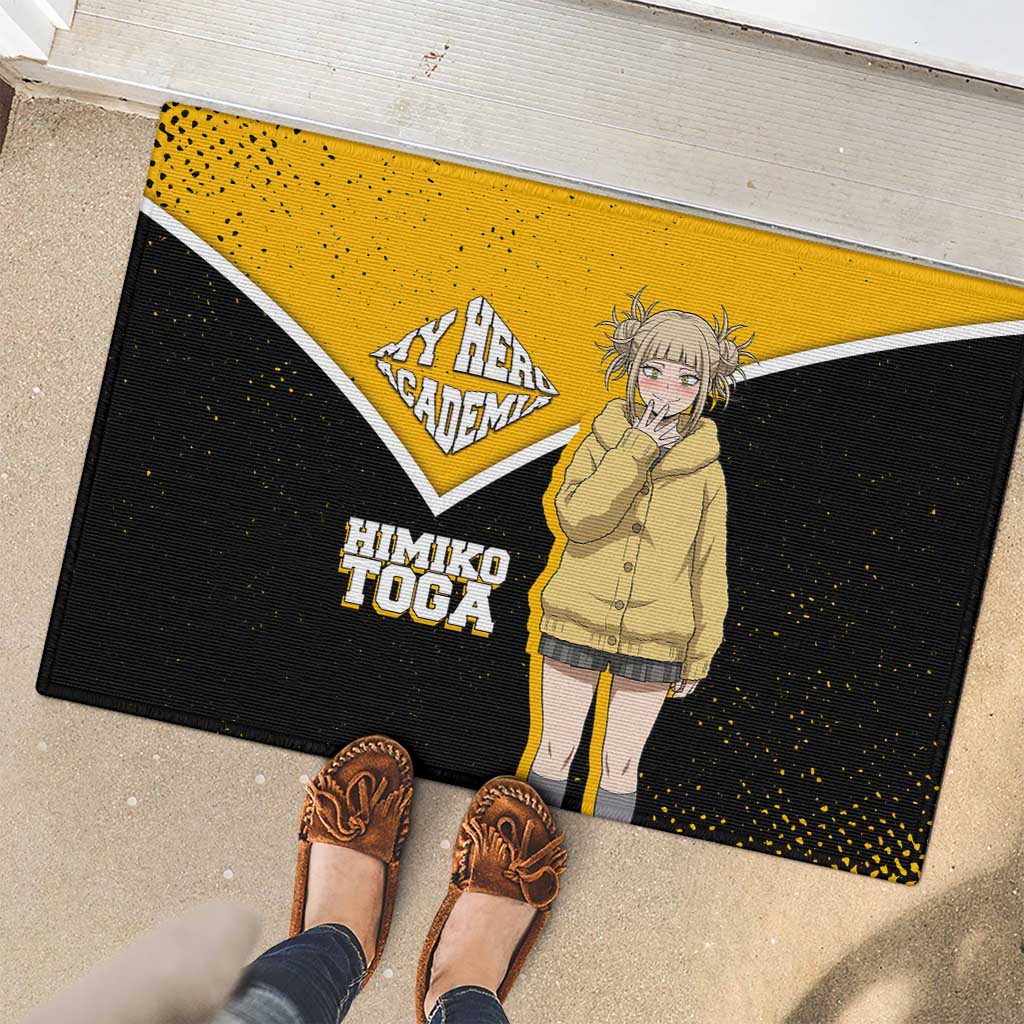 Himiko Toga My Hero Academia Rubber Doormat Anime Grunge Splatter Graphic Style
