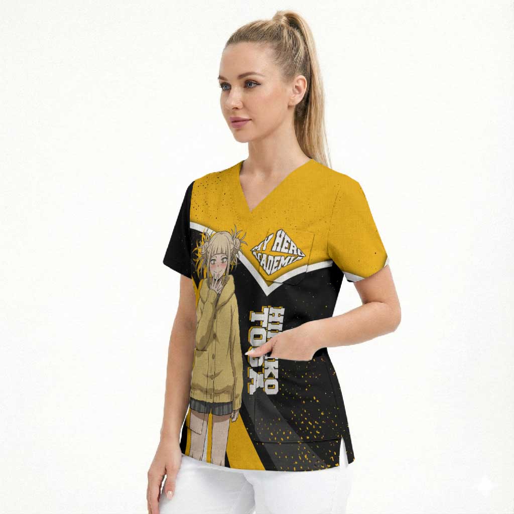 Himiko Toga My Hero Academia Scrub Top Anime Grunge Splatter Graphic Style