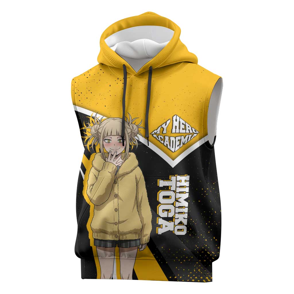 Himiko Toga My Hero Academia Sleeveless Hoodie Anime Grunge Splatter Graphic Style