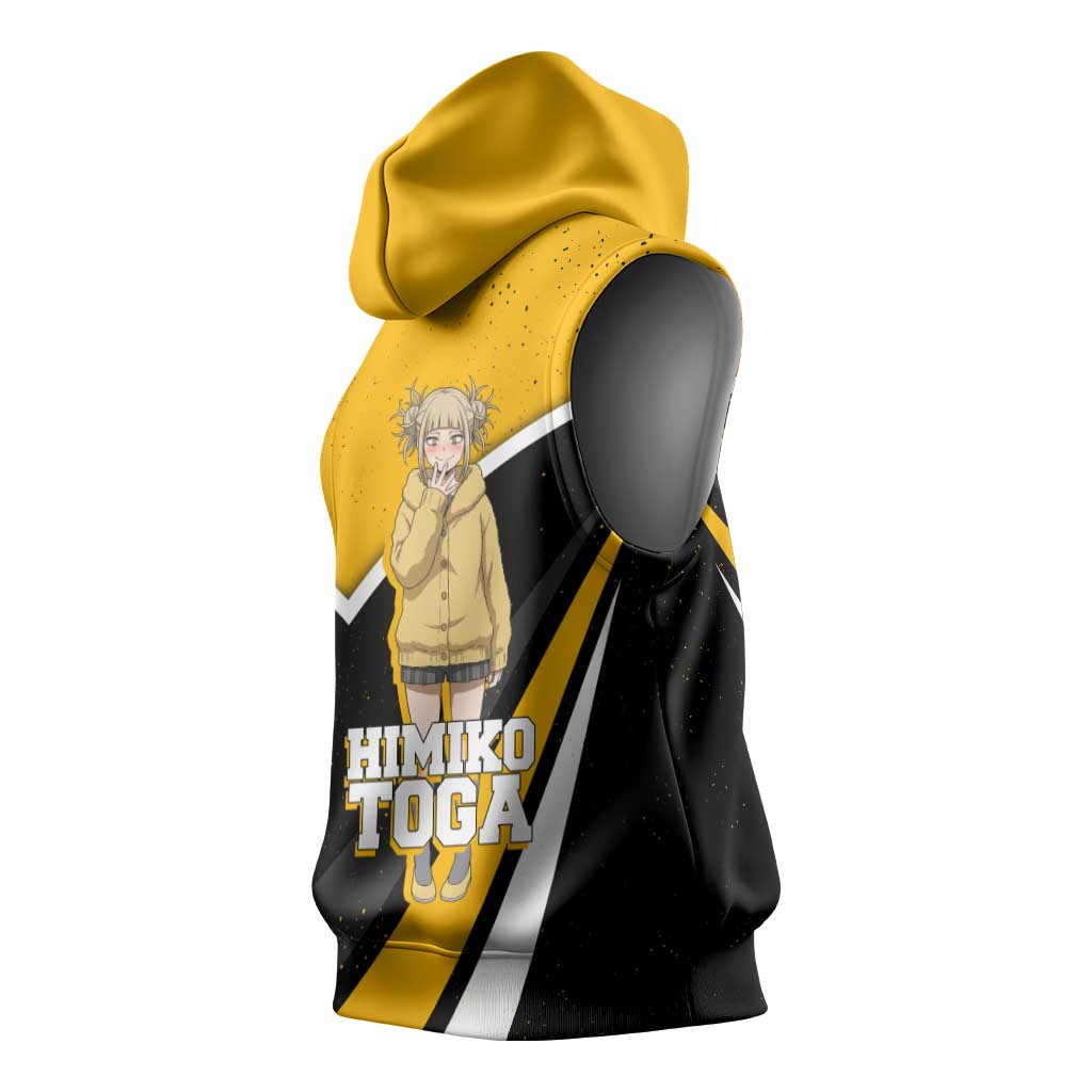 Himiko Toga My Hero Academia Sleeveless Hoodie Anime Grunge Splatter Graphic Style