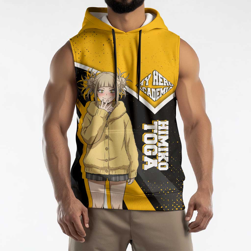 Himiko Toga My Hero Academia Sleeveless Hoodie Anime Grunge Splatter Graphic Style