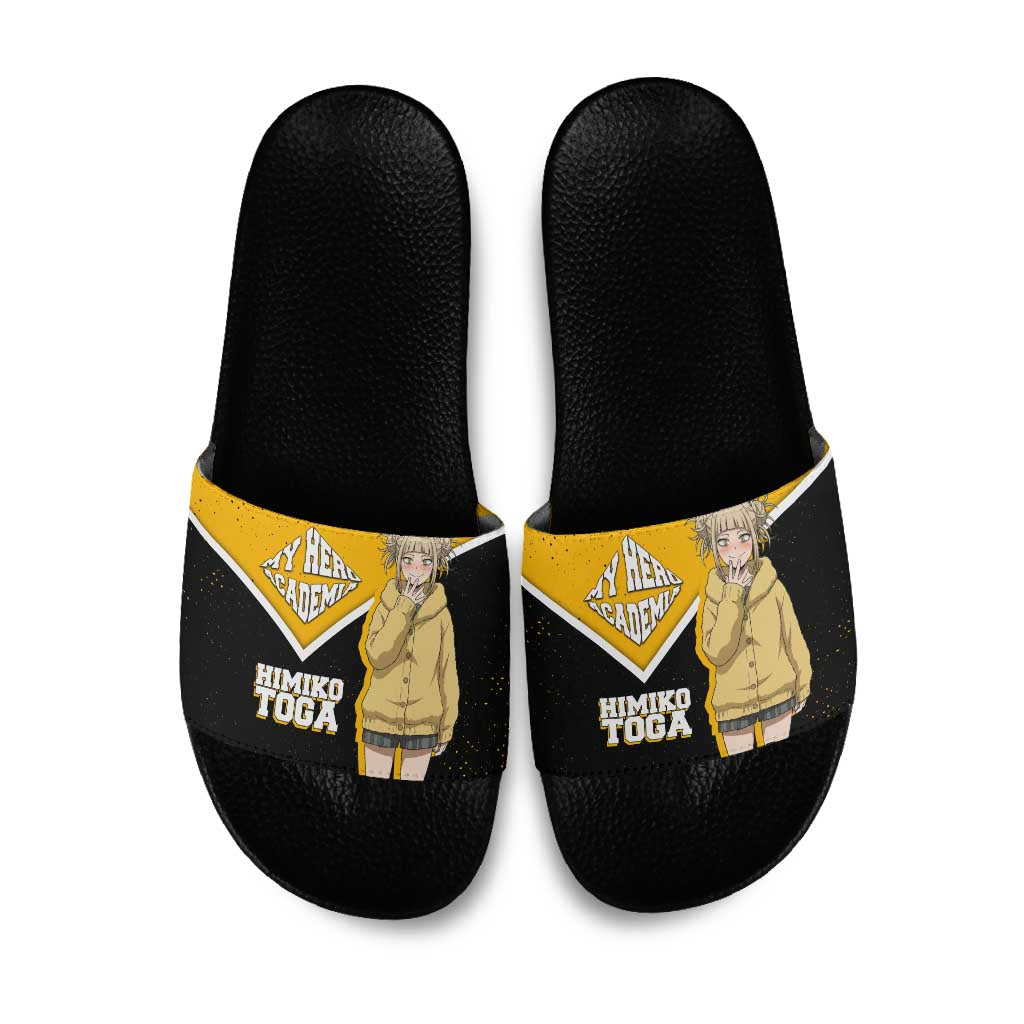 Himiko Toga My Hero Academia Slide Sandals Anime Grunge Splatter Graphic Style