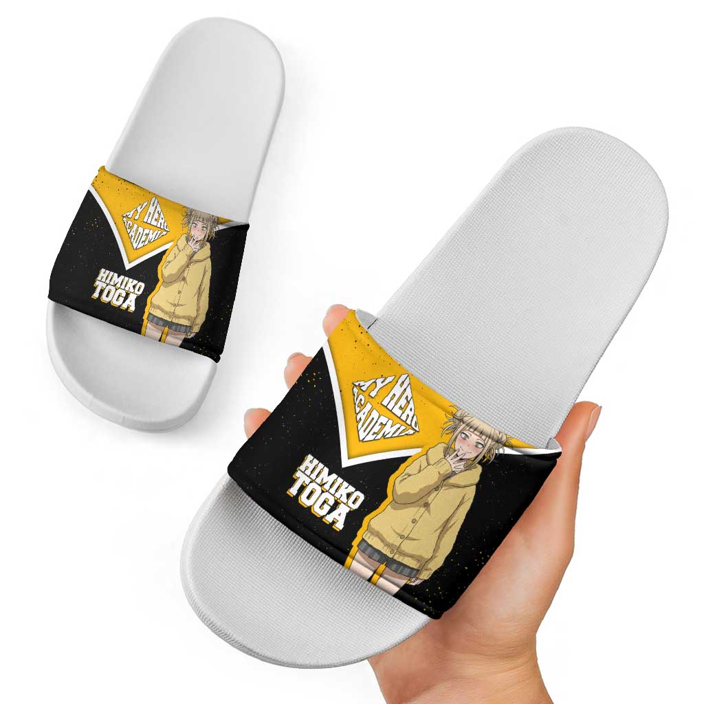 Himiko Toga My Hero Academia Slide Sandals Anime Grunge Splatter Graphic Style