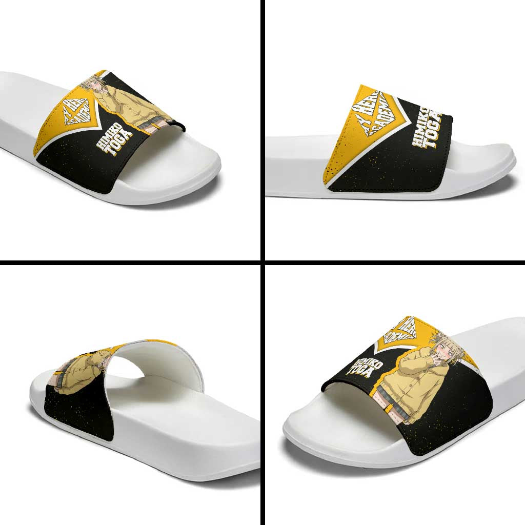 Himiko Toga My Hero Academia Slide Sandals Anime Grunge Splatter Graphic Style