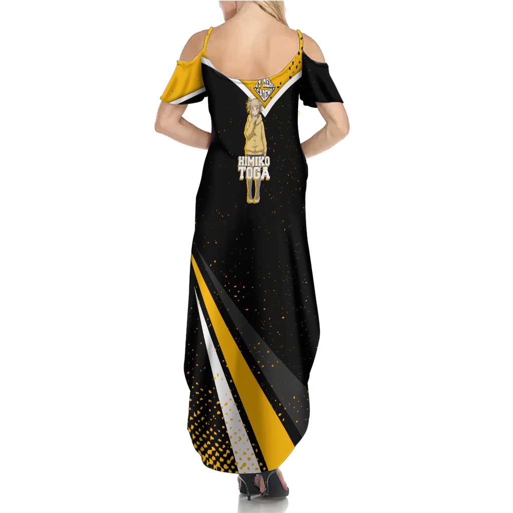Himiko Toga My Hero Academia Summer Maxi Dress Anime Grunge Splatter Graphic Style