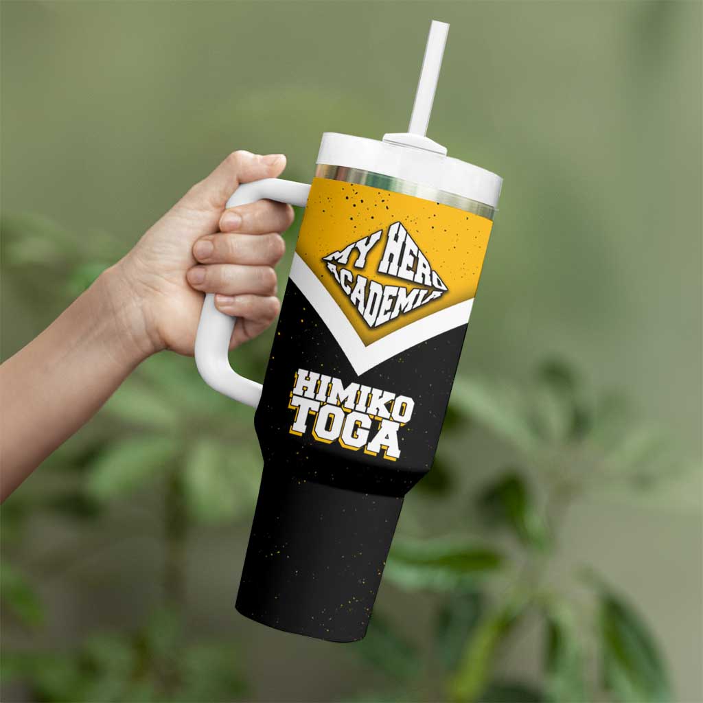 Himiko Toga My Hero Academia Tumbler With Handle Anime Grunge Splatter Graphic Style