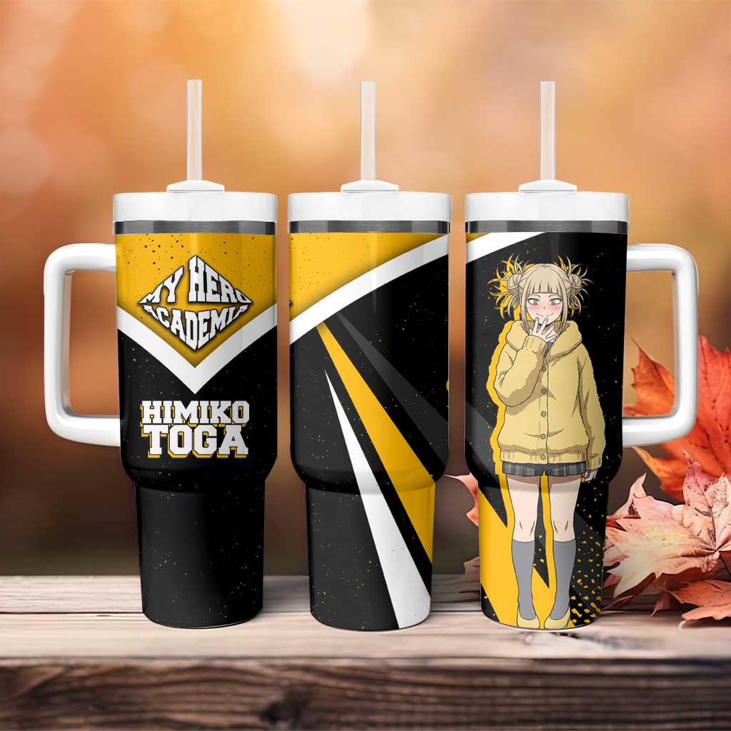 Himiko Toga My Hero Academia Tumbler With Handle Anime Grunge Splatter Graphic Style