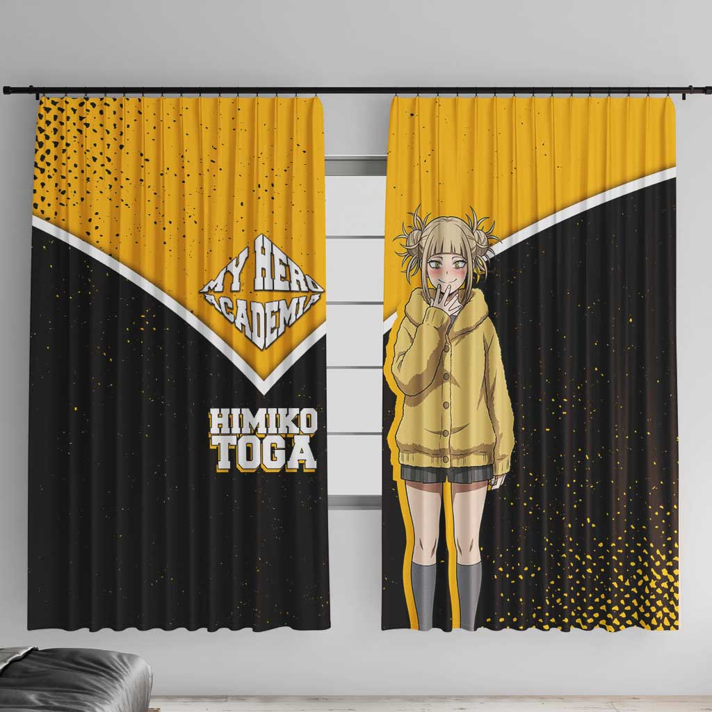Himiko Toga My Hero Academia Window Curtain Anime Grunge Splatter Graphic Style