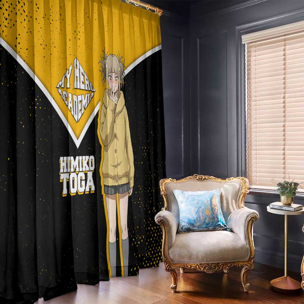 Himiko Toga My Hero Academia Window Curtain Anime Grunge Splatter Graphic Style