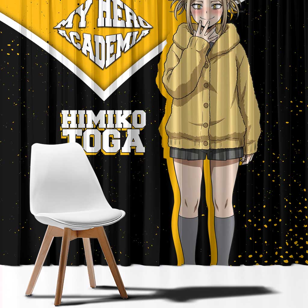 Himiko Toga My Hero Academia Window Curtain Anime Grunge Splatter Graphic Style