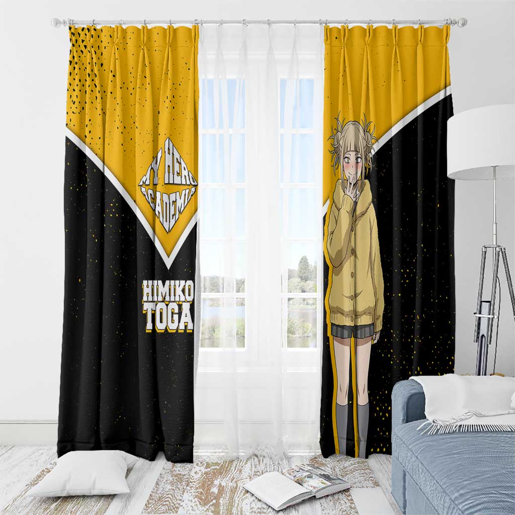 Himiko Toga My Hero Academia Window Curtain Anime Grunge Splatter Graphic Style