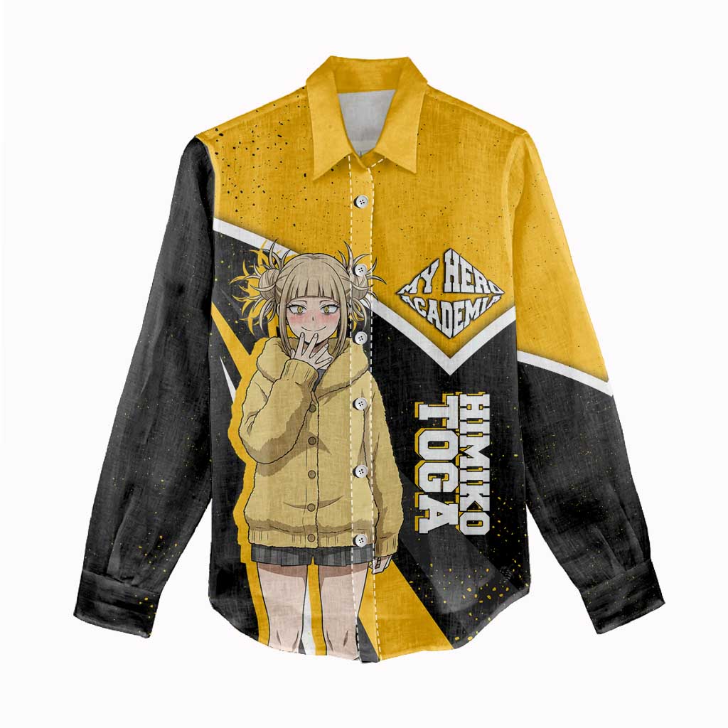 Himiko Toga My Hero Academia Women Casual Shirt Anime Grunge Splatter Graphic Style