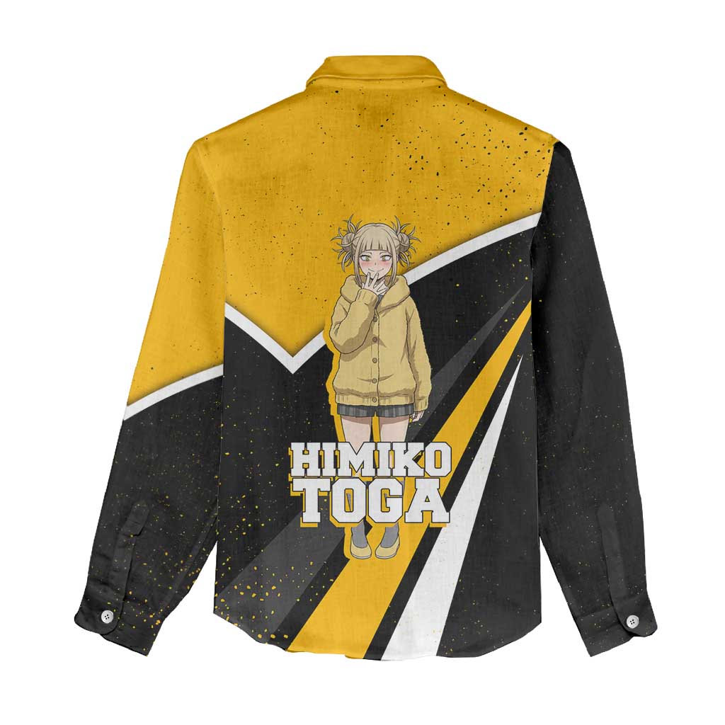 Himiko Toga My Hero Academia Women Casual Shirt Anime Grunge Splatter Graphic Style