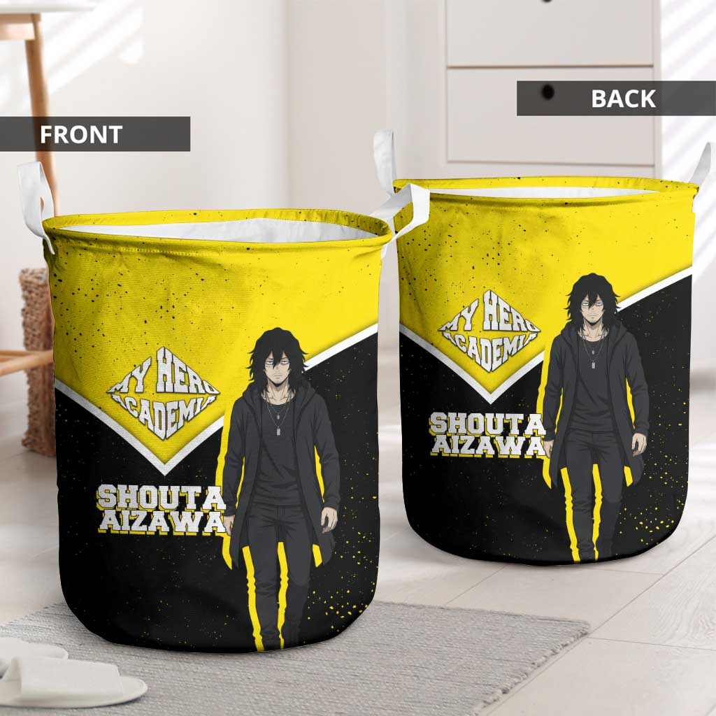 Shouta Aizawa My Hero Academia Laundry Basket Anime Grunge Splatter Graphic Style